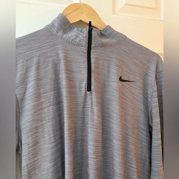 Nike men’s dri fit superset 1/4 zip grey long sleeve size medium shirt - Picture 2 of 9